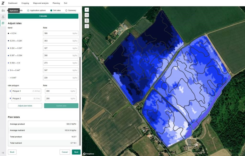 Satellite scanning of crops